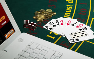 Gambling with laptop computer
