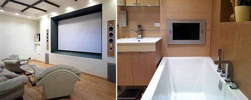 Встроенная акустика для жилых комнат, кухни, ванной — как выбрать и сделать своими руками